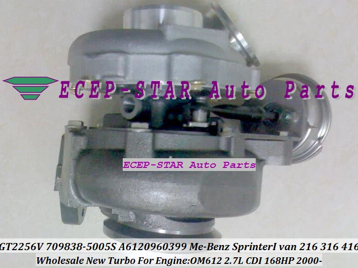 GT2256V 709838-0004 A6120960399 709838 Turbo Turbocharger For Mercedes Benz Sprinter I Van 216CDI 316CDI 416CDI OM612 2.7L 168HP (4)