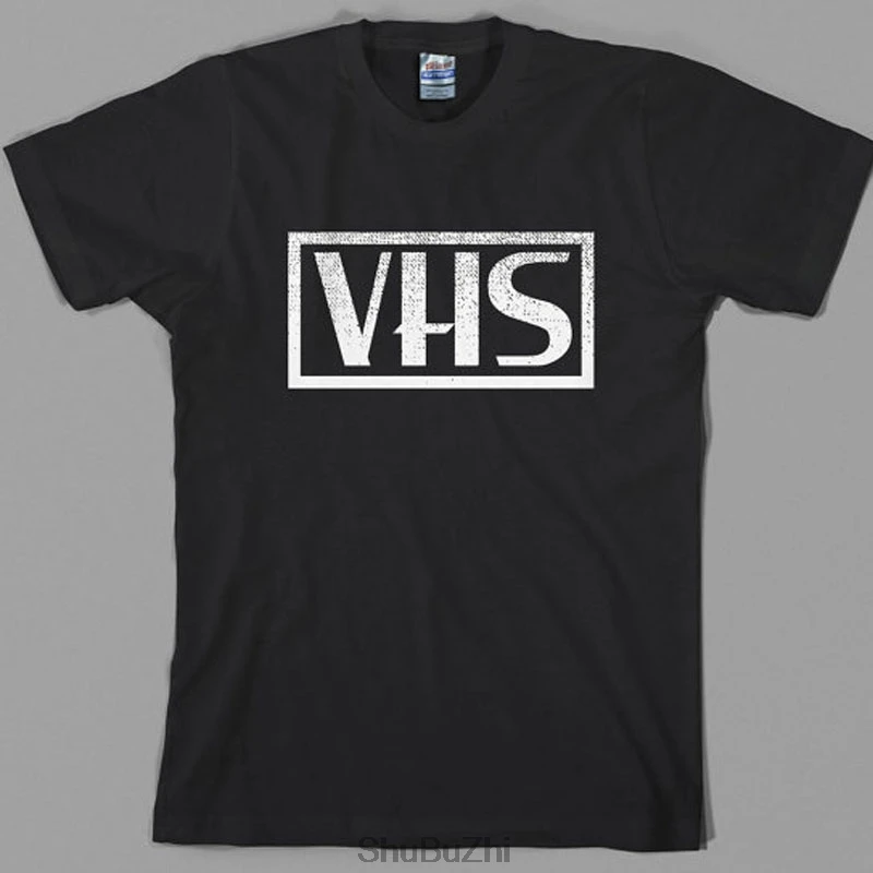 Ретро VHS футболка с логотипом vcr Новое поступление летняя модная мужская из