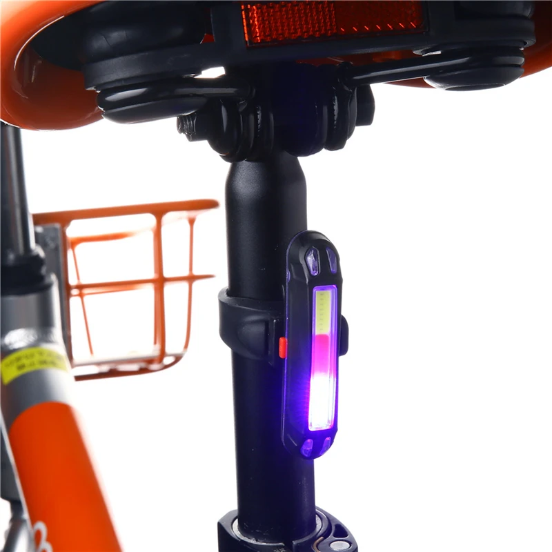Многоцветная велосипедная задняя вспышка светодиодный светильник s велосипед мигающий водонепроницаемый Предупреждение льный фонарь для безопасности Аксессуары для велосипеда задний светильник для зарядки