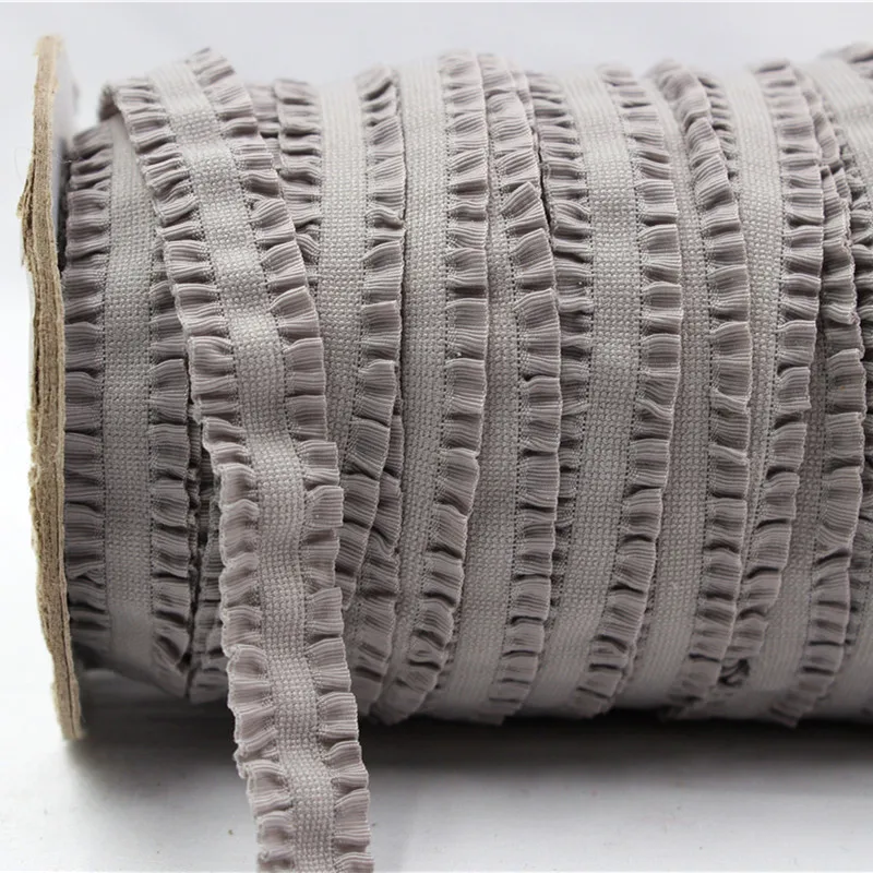 

1630214,16 mm solid crochet flower fold over elastic tape, 10yards of hair ring DIY handmade clothing accessories, Free Shipping
