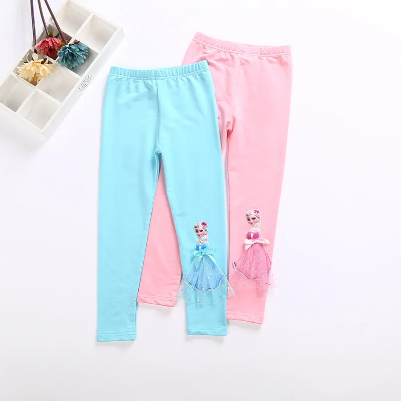 

Girls Leggings Kids Children Princess Printing Toddler Leggings Girls Candy Color Pants 4-8Y Baby Girl Leggings DS19