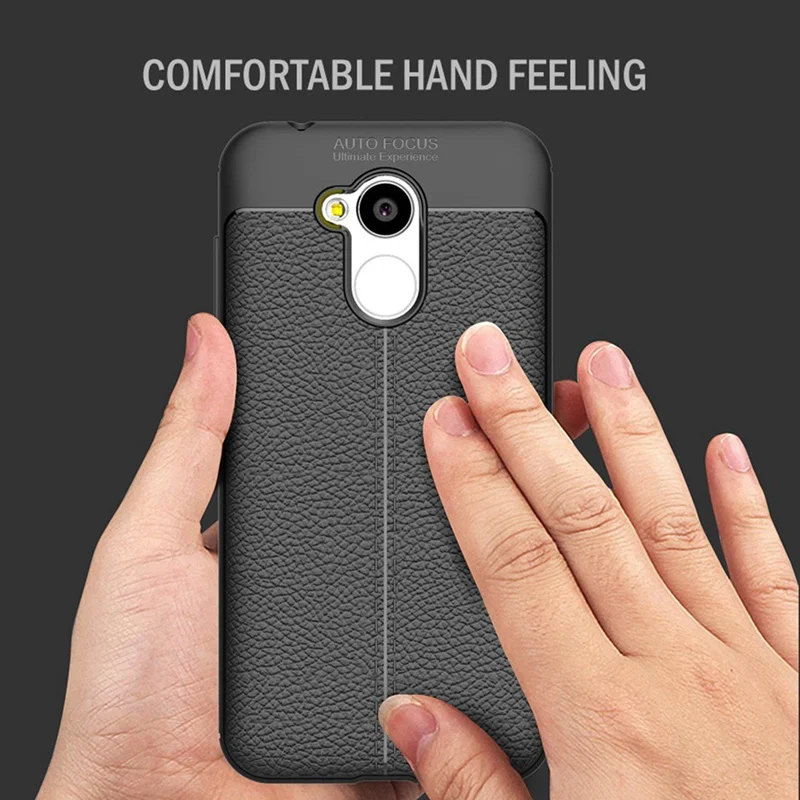 Reaoom Phone Case for Huawei Honor 6A Vintage Litchi Leather Soft TPU Shell Business Cover Capa Funda |