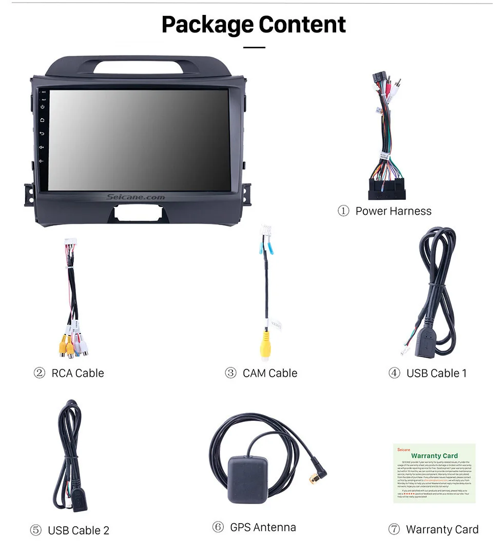 Cheap Seicane 2Din Android 8.1 9"Car Radio For KIA Sportage 2010 2011 2012 2013 2014 2015 Tochscreen GPS Navigation Multimedia Player 18
