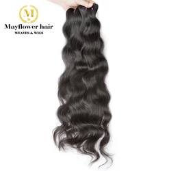 Mayflower Raw Virgin Indian hair Natural Wavy Original from India natural color silky Bouncy wavy mix length 12 Mayflower Raw Virgin Indian hair Natural Wavy Original from India natural color silky Bouncy wavy mix length 12