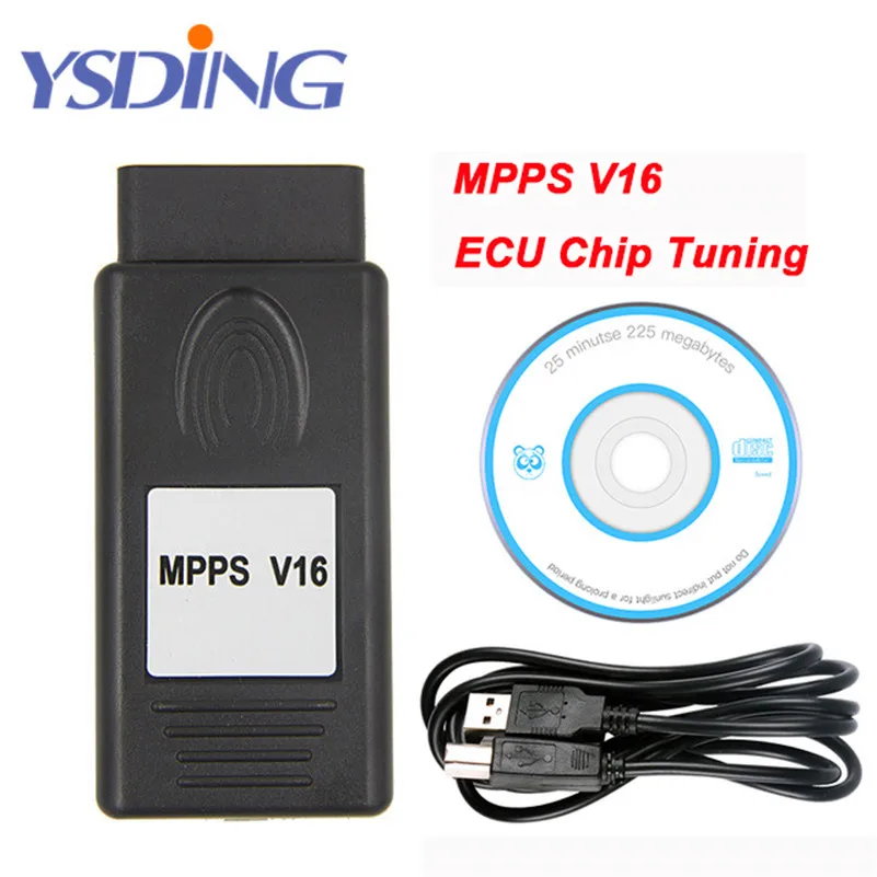 ЭБУ чип тюнинг инструмент MPPS V16 OBD2 авто диагностики K МОЖЕТ Flasher V16.0.18 читать записи