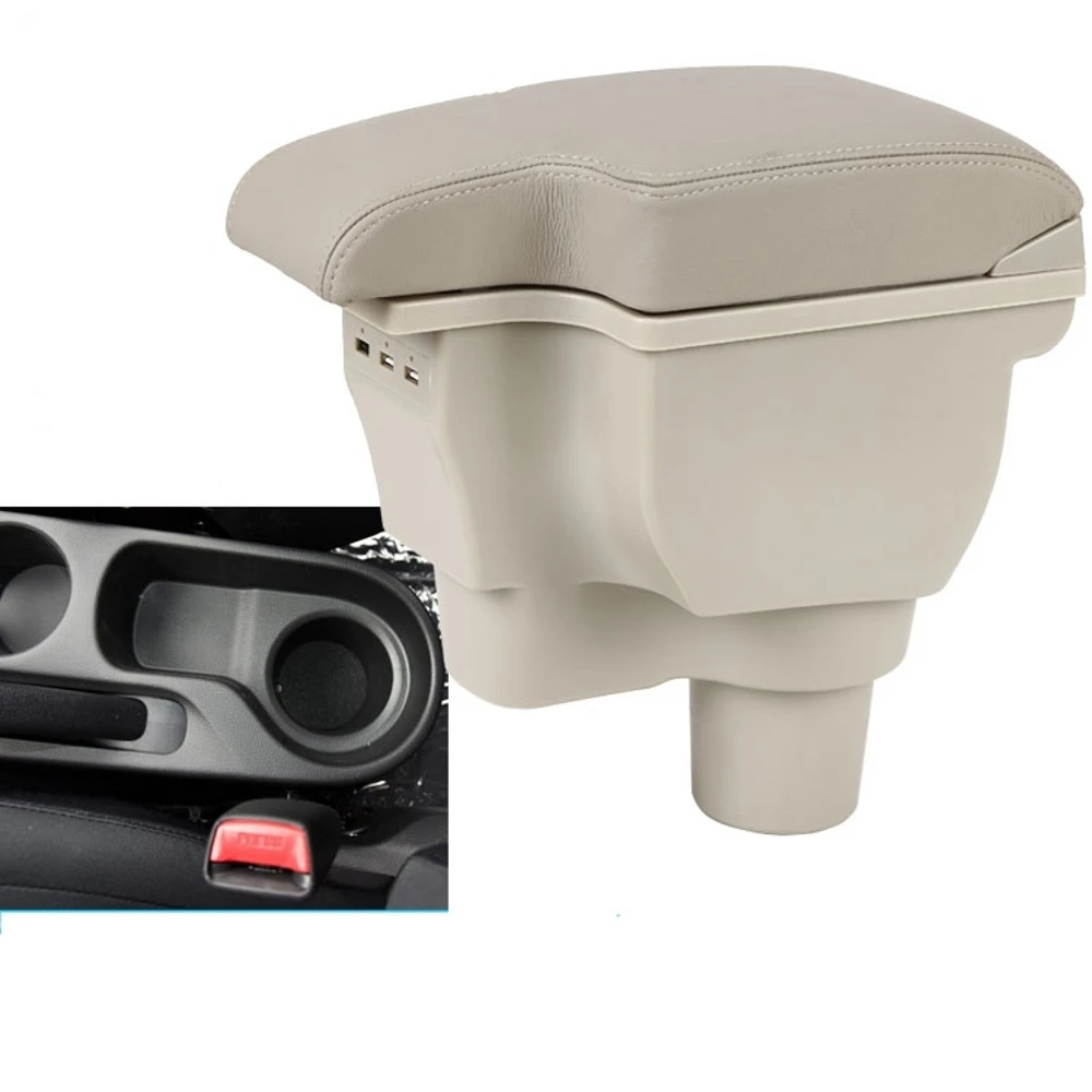 Günstige Arm Rest Für Kia Rio 4 2017 2018 2019 X Linie Center Center Console Storage Box Armlehne Drehbare Leder auto Styling