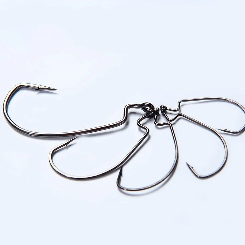 Fishing hooks 10pcs/lot jig head crank hook Bass fish hook for Soft Worm Bait Crankbait carp Fishing Tackle accessories Pesca