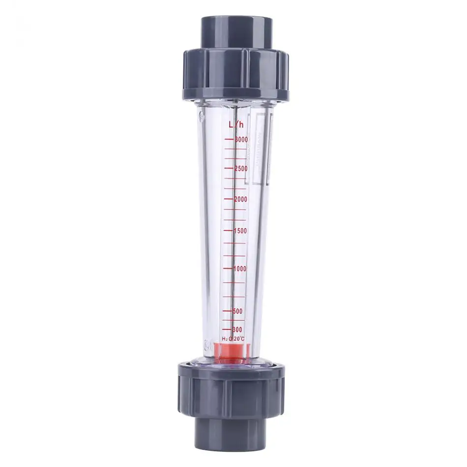 

LZS-25 Flow Meter Plastic Tube Type 300-3000L/H Water Rotameter Liquid Flowmeter Measuring Tools for Chemical Light Industry