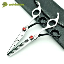6 дюймов, черные, белые, Тефлоновые ножницы для волос, профессиональные ножницы для волос, парикмахерские ножницы, принадлежности для парикмахерского магазина, ножницы для стрижки