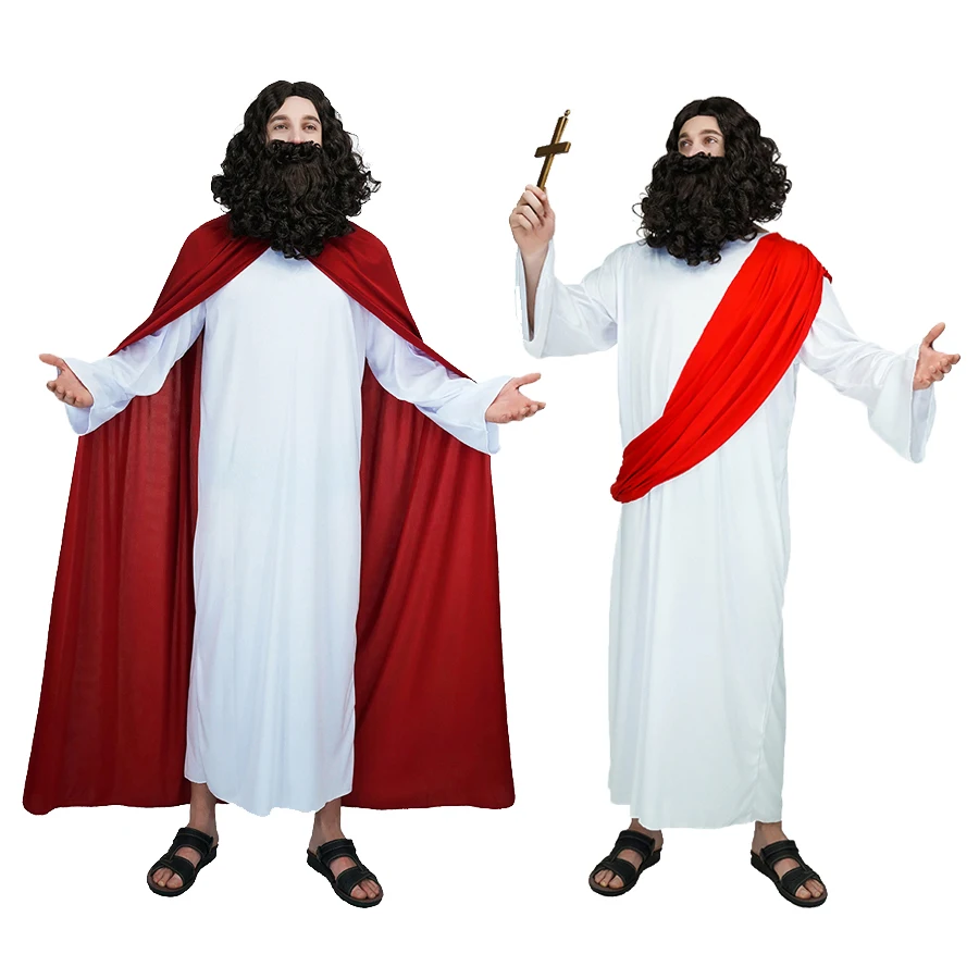 Men's Jesus Costume Halloween Party Cosplay Purim Party Costume Jesus