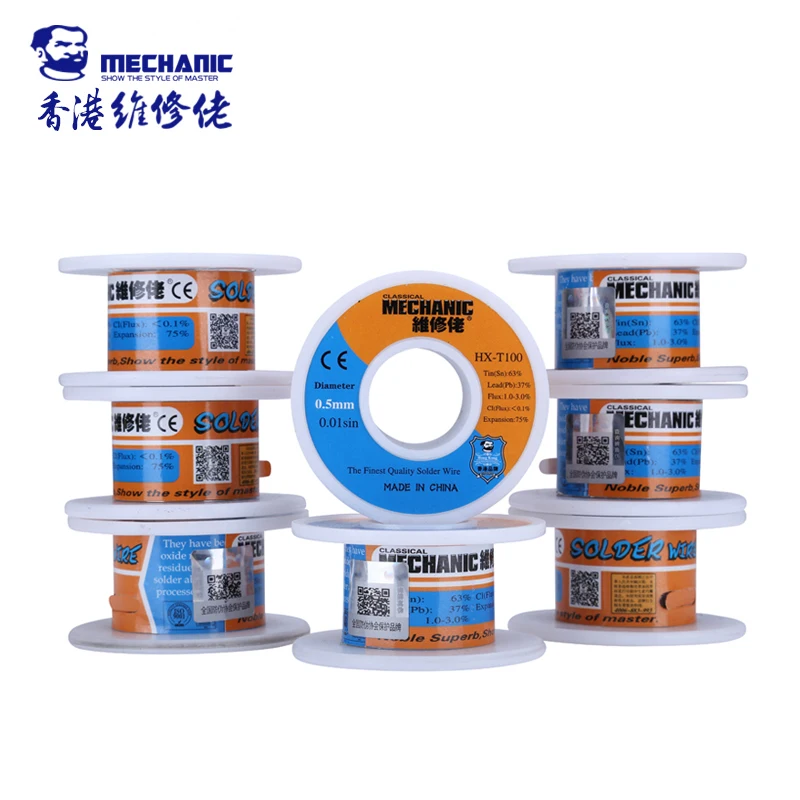 

MECHANIC Solder Wire 0.5mm 55g Sn63% Pb37% Low Melting Point Tin Wire Welding Soldering Accessories