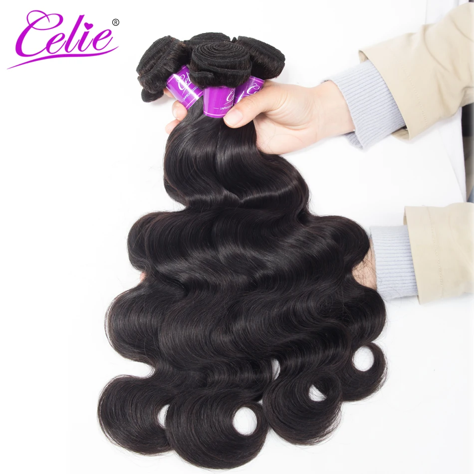 Brazilian Body Wave Bundles 4Pcs/Lot 100% Remy Human Hair Bundles 10-30 inch Brazilian Weave Deal Celie Hair