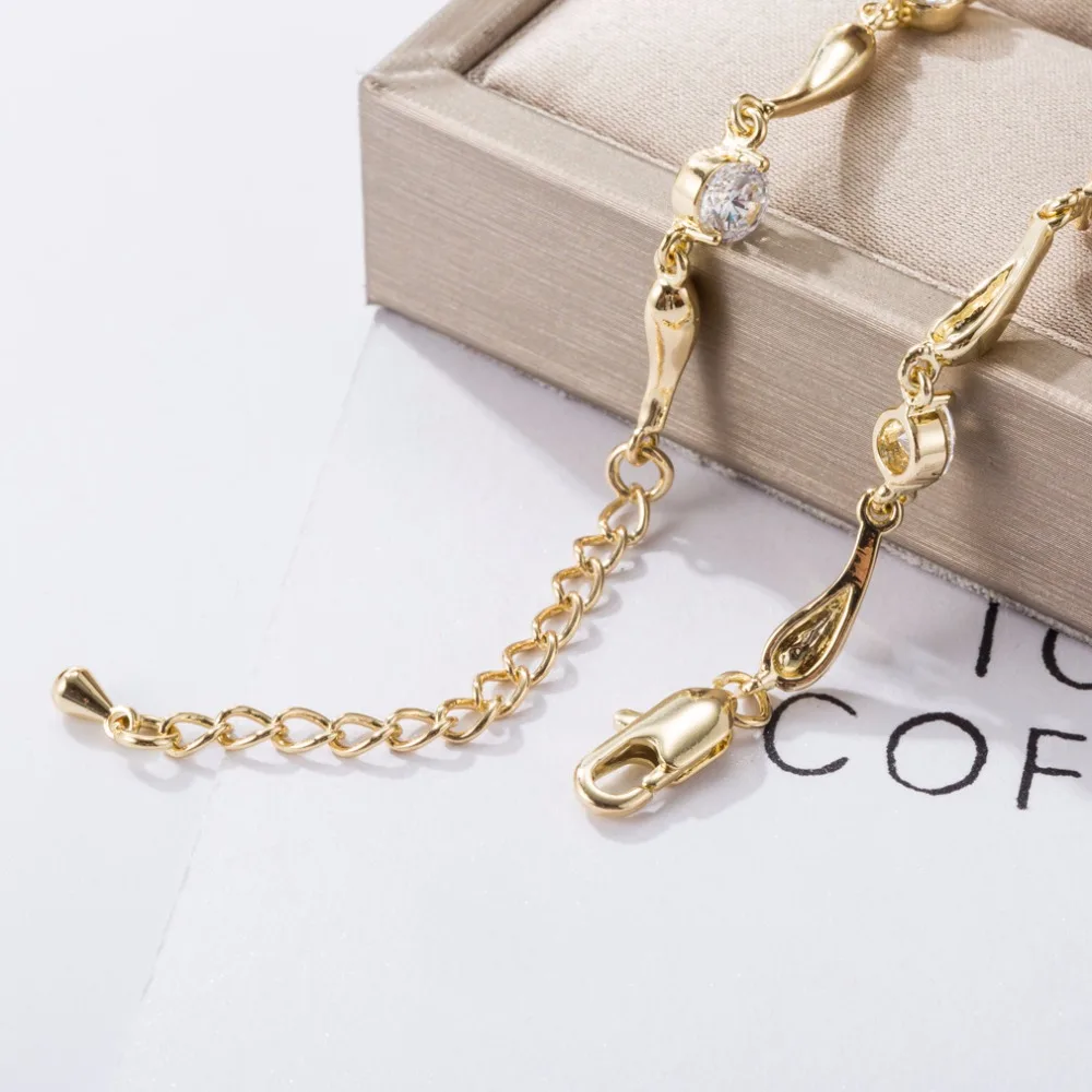 Gussiarro модный ножной браслет в виде дельфина летние ювелирные изделия подарок прозрачный цвет кристалл золотой цвет цепочка на лодыжку браслет для женщин коробка