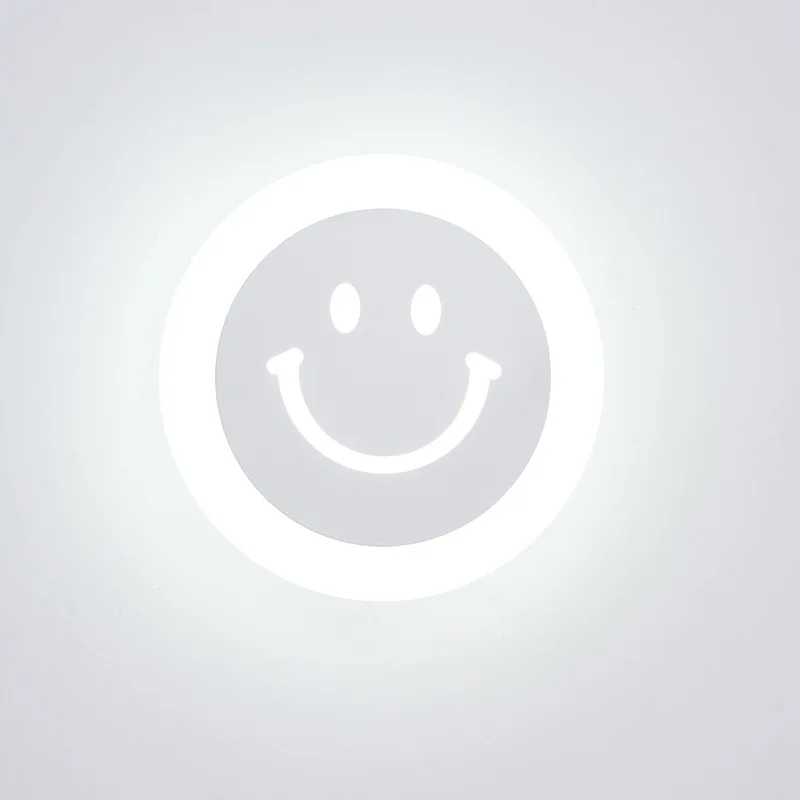 

Smiley face Wall Lights For Home Led Sconce Indoor Luminarias De Interior Wall Lamps Children's room decoration Lighting