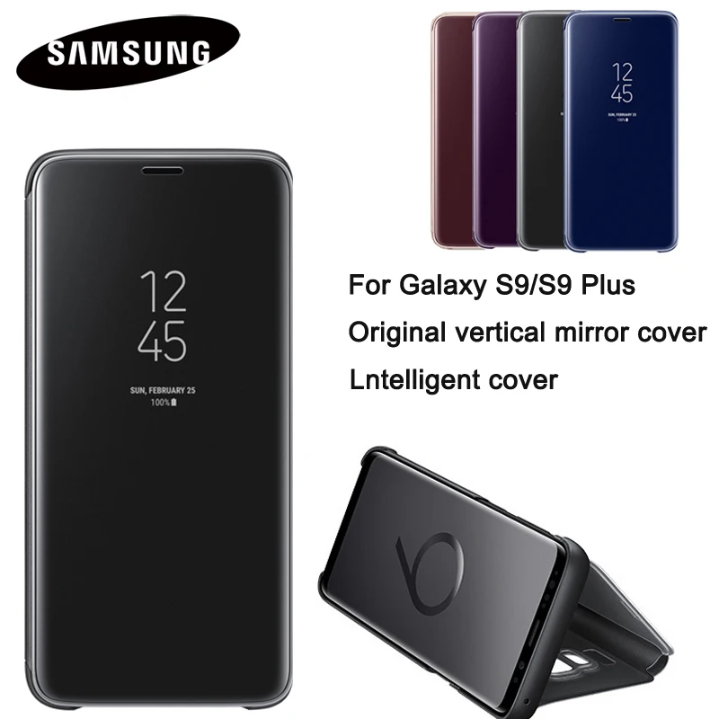 

SAMSUNG Vertical Mirror Protection Shell Phone Cover Phone Case for Samsung Galaxy S9 G9600 S9+ S9 Plus G9650 Slim Flip Case