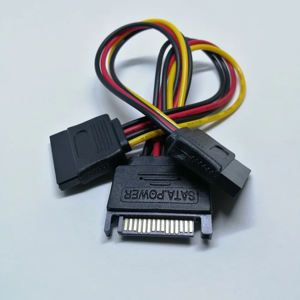 SATA15p одноповоротный и двухстрочный последовательный шнур питания кабель для