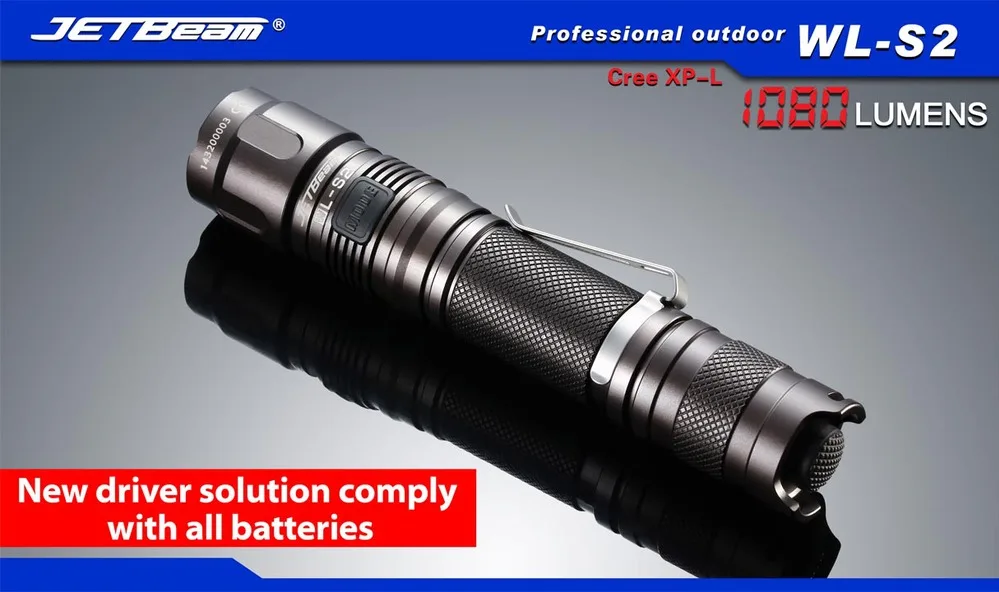 2015 Original JETBEAM WL-S2 CREE XP-L LED 1080 lumens flashlight daily torch Compatible with 18650 16340 battery 2015 Original JETBEAM WL-S2 CREE XP-L LED 1080 lumens flashlight daily torch Compatible with 18650 16340 battery