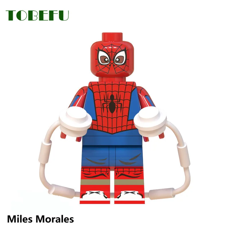 TOBEFU супергерой Фигурки Человека паука Miles Morales строительные блоки кирпичи