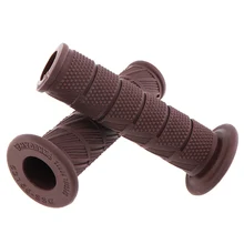 2 шт мотоциклетный Ретро твил коричневый резиновый руль Набор Винтажный мотоцикл руль для гонщика Dirt Bike