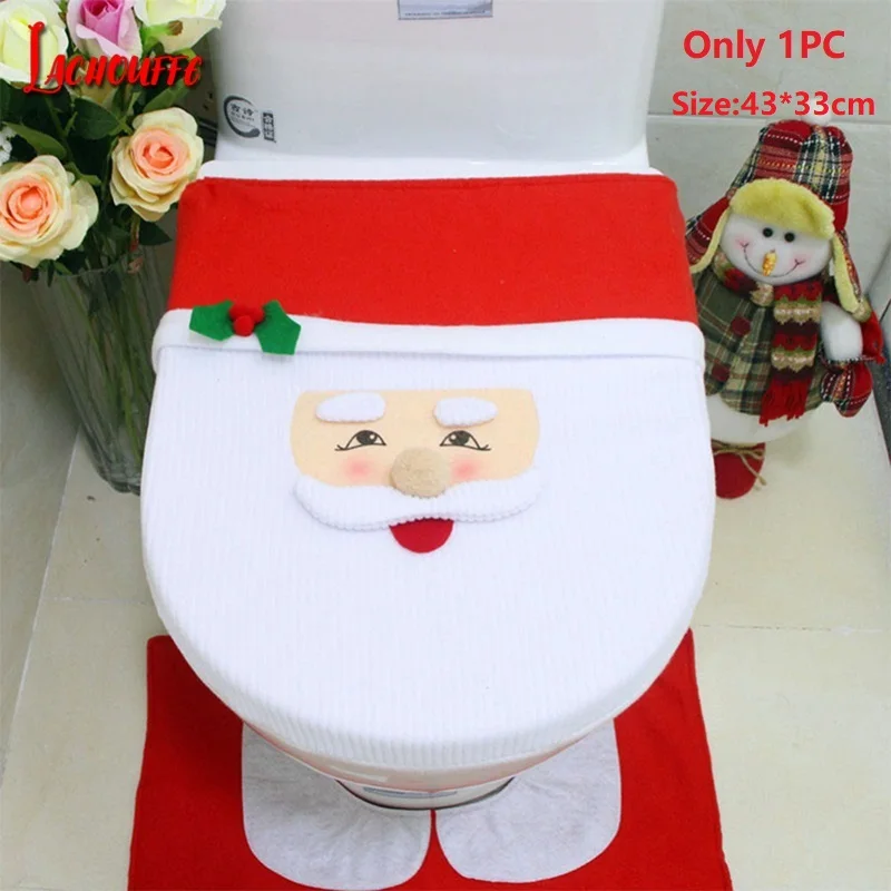 Рождественские украшения для дома Noel Navidad накидка на сиденье для унитаза Natal набор для ванной комнаты navidad decoraciones para el hogar - Цвет: 1PC