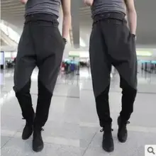 27-44! плюс размер весенне-осенняя мужская одежда модные шаровары тонкие однобортные эластичные узкие брюки костюмы певицы