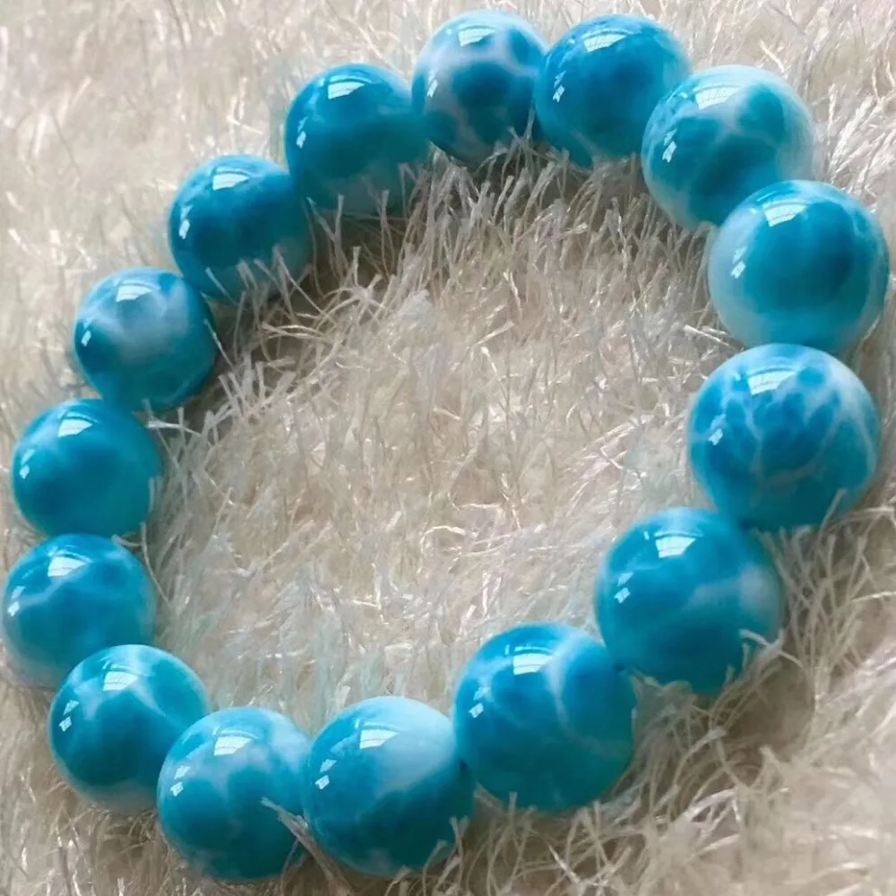 Natural Larimar Stone Bracelet (1)