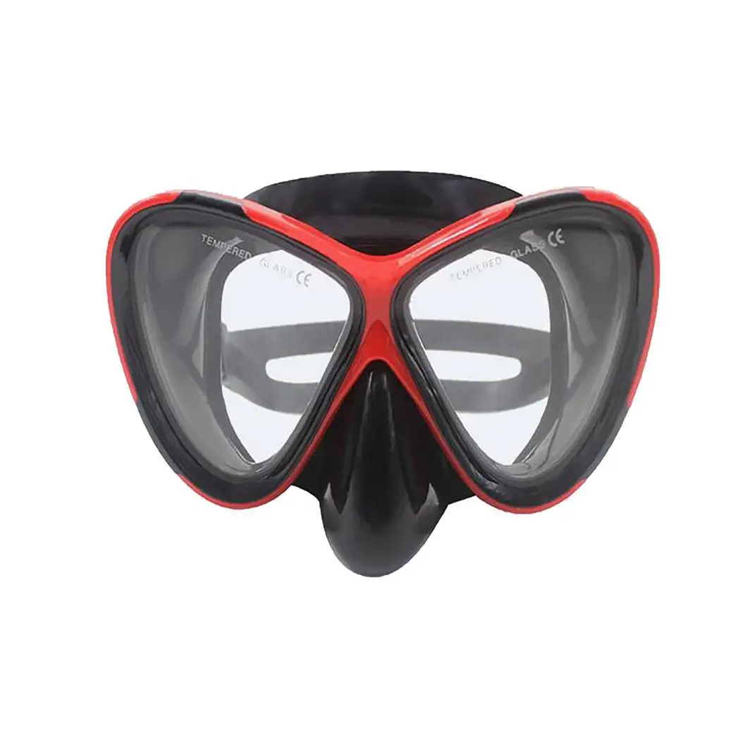 Adults Women Men Adjustable Swimming Training Diving, Swimming, etc Diving 70mm Solid Mask 160mm Goggles 80mm - Цвет: red
