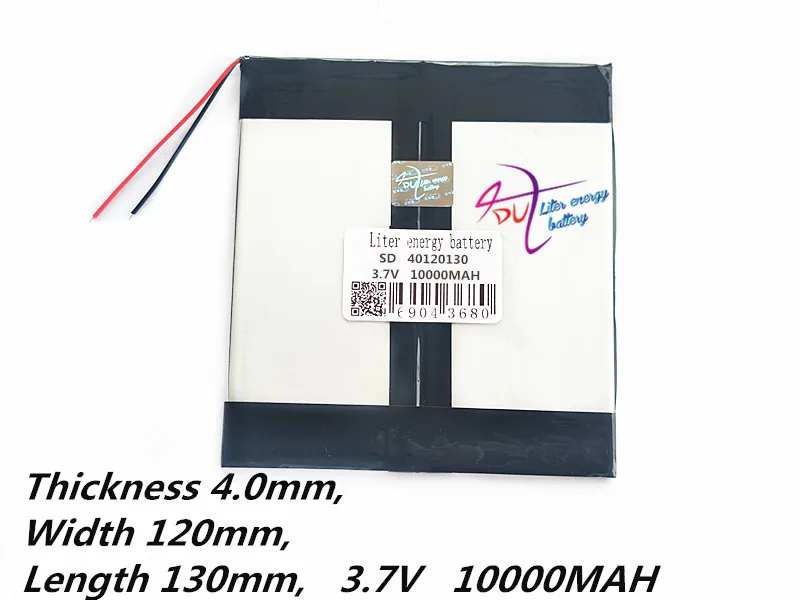 40120130 3.7V10000mAH(реальная емкость) литий-ионный аккумулятор для 9," 10,1" Spark, V99 планшетный ПК 4,0*120*130 мм