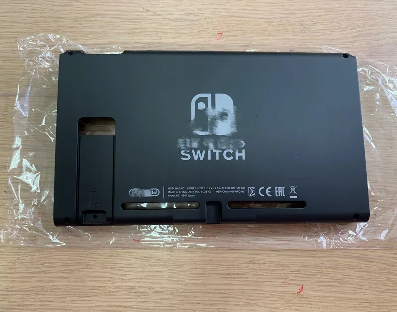

for nintendo switch NS case replacement housing game cover console shell black + tempered glass screen protector