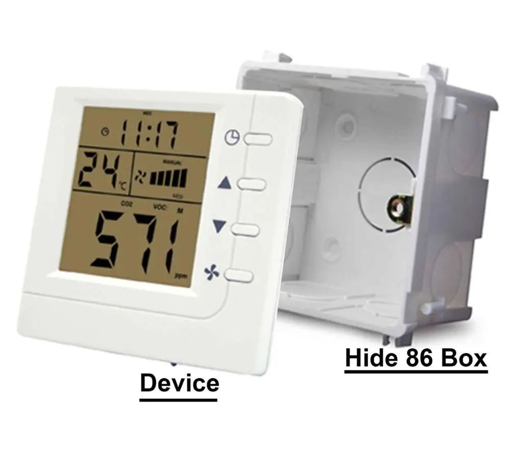 RS485 система вентиляции управления co2 регулятор для комнаты, комнаты домашних животных - Цвет: Device and Hide Box