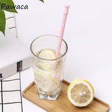 Многоразовая Складная соломенная Экологичная креативная силиконовая трубочка с чистящей щеткой вечерние барная Питьевая фурнитура