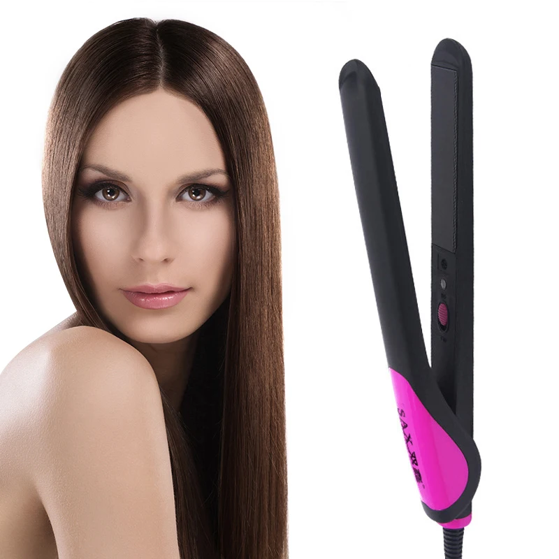 

25cm Professional Hair Straightener Curler Crimper Ceramic Plate Styling 2 In 1 Tool Pink Blue Personal Care Appliances