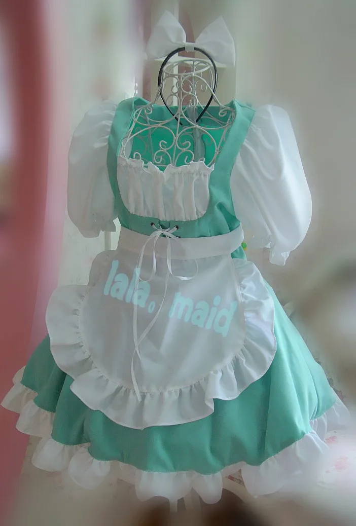 peppermint green maid Cosplay Costume 