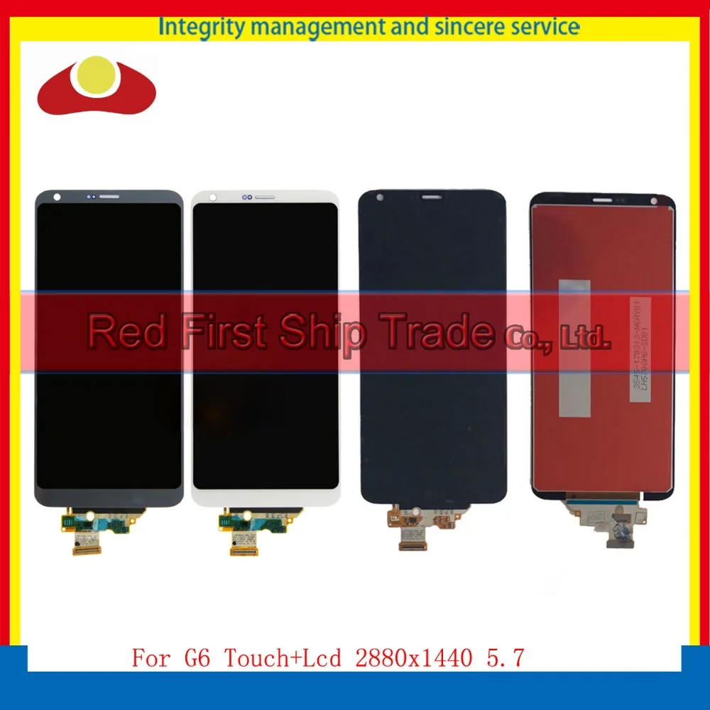 

High Quality 5.7" For LG G6 Full Lcd Display With Touch Screen Digitizer Assembly Complete Black White Gray Tracking Code
