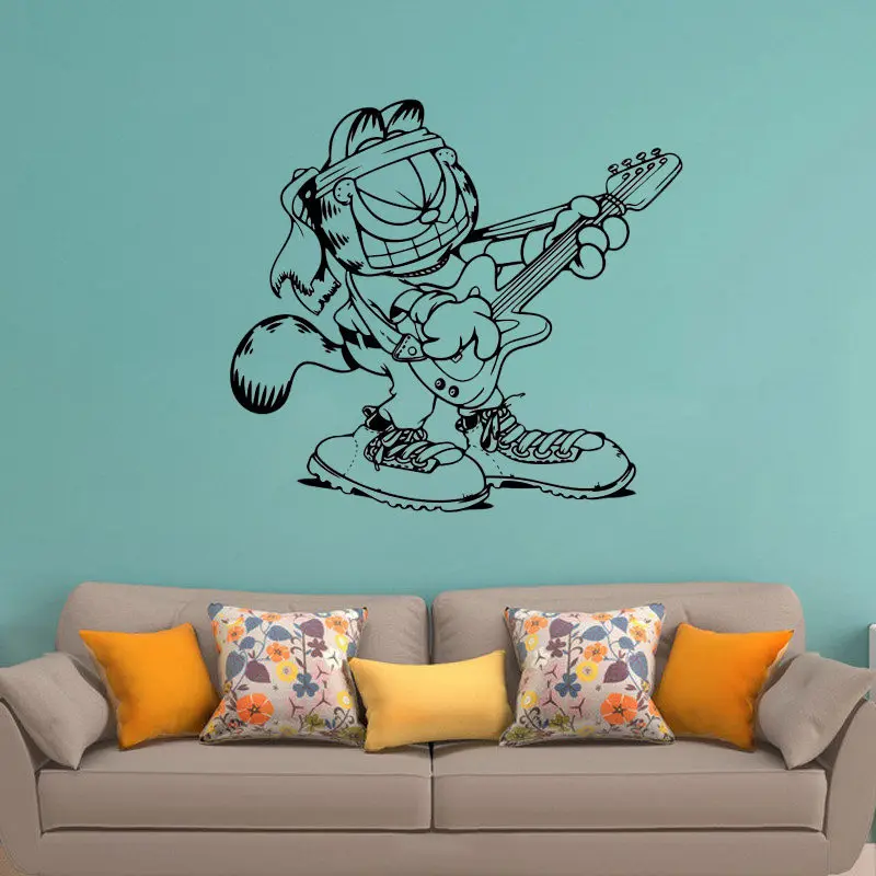 

Garfield Wall Decal home decoration vinyl art wall decal nursery bedroom animal wall stickers Cartoon Cat Kids wall decor ZW103