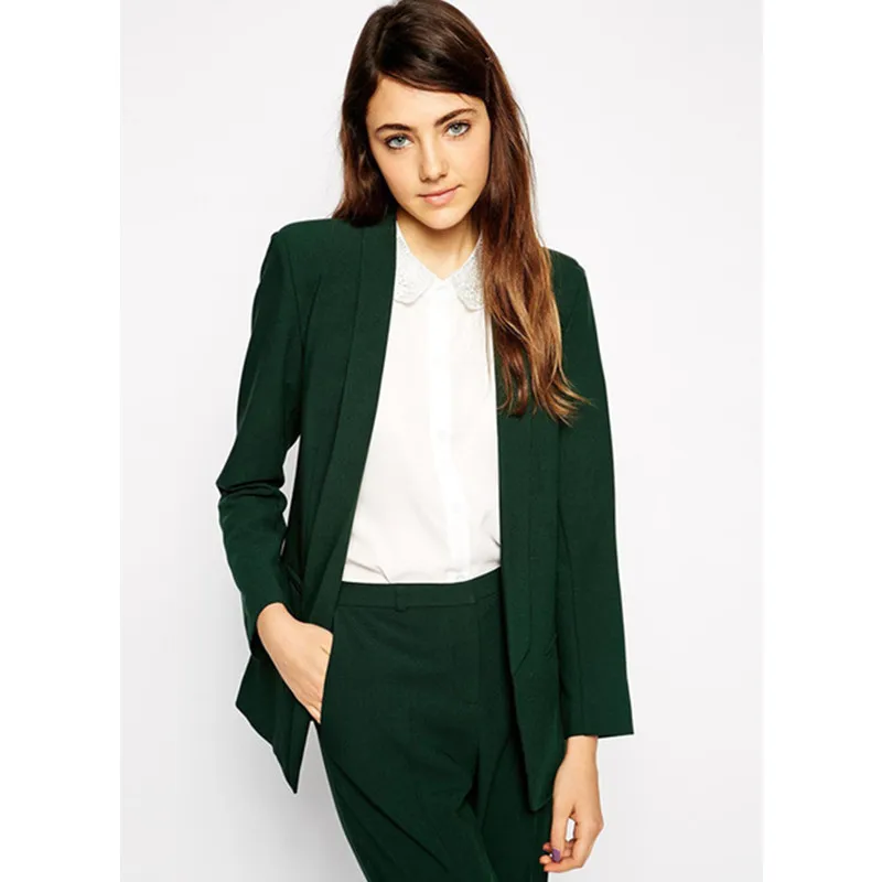 Hot-Sale-Pantalones-Mujer-New-Fashion-Women-Suit-Custom-Made-Dark-Casual-Single-Button-Woman-Tops