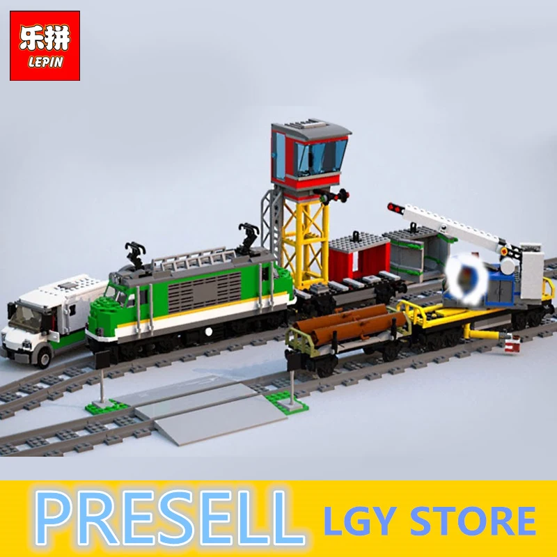

Lepin City Series 02118 Cargo Train Model Building Blocks Bricks Educational Toys Assembled DIY Gifts Compatible With 60198