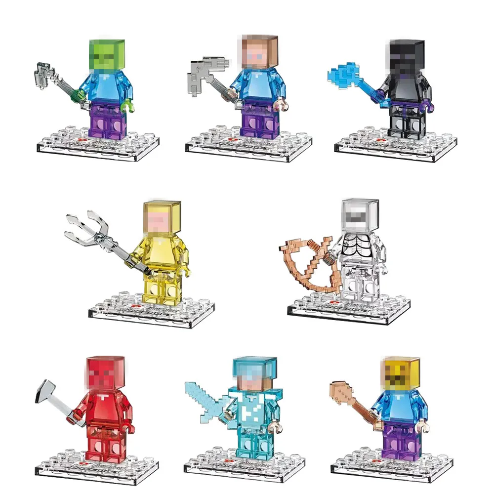 

8pcs/lot Mine Pocket Edition Kid Baby Toy Mini Figure Building Blocks Sets Model Toys Minifigures Brick