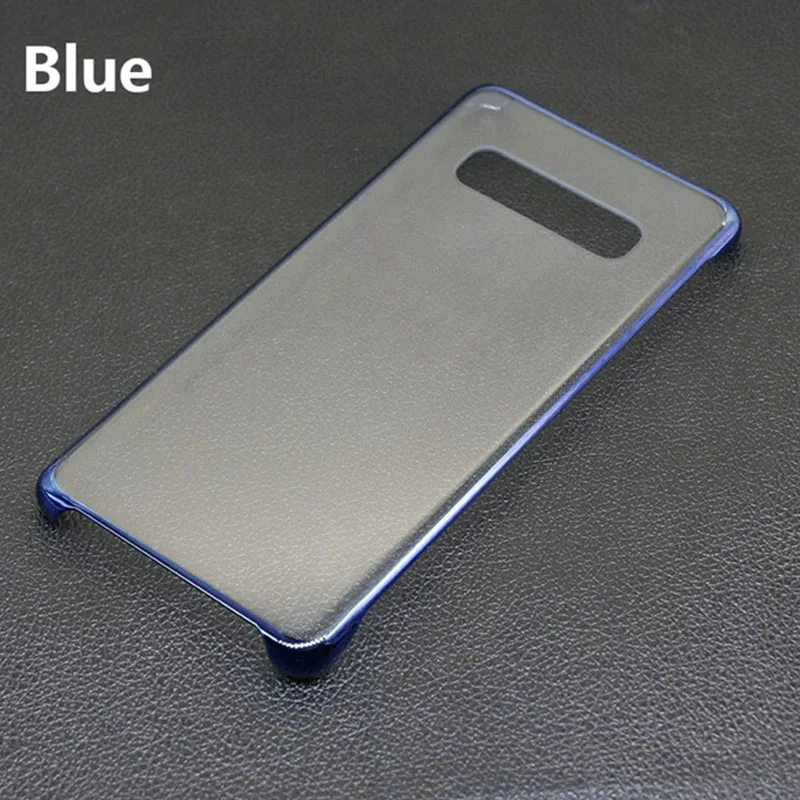 Чехол samsung S10 для samsung Galaxy S10e G970/S10 G973/S10 PLUS G975 прозрачный жесткий защитный чехол для задней панели - Цвет: Blue