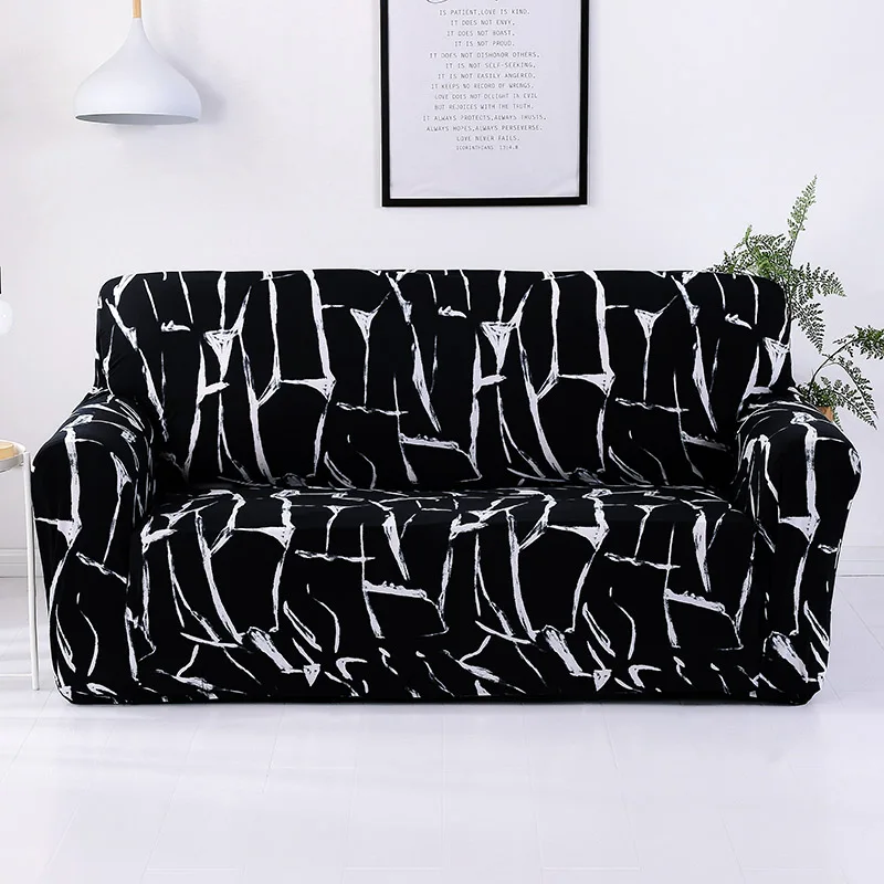 Geometric Stretch Sofa Cover Elastic Stretch Tight Wrap All-inclusive Non-slip Corner Sofa Towel Couch Cover Furniture Slipcover - Цвет: Color 22