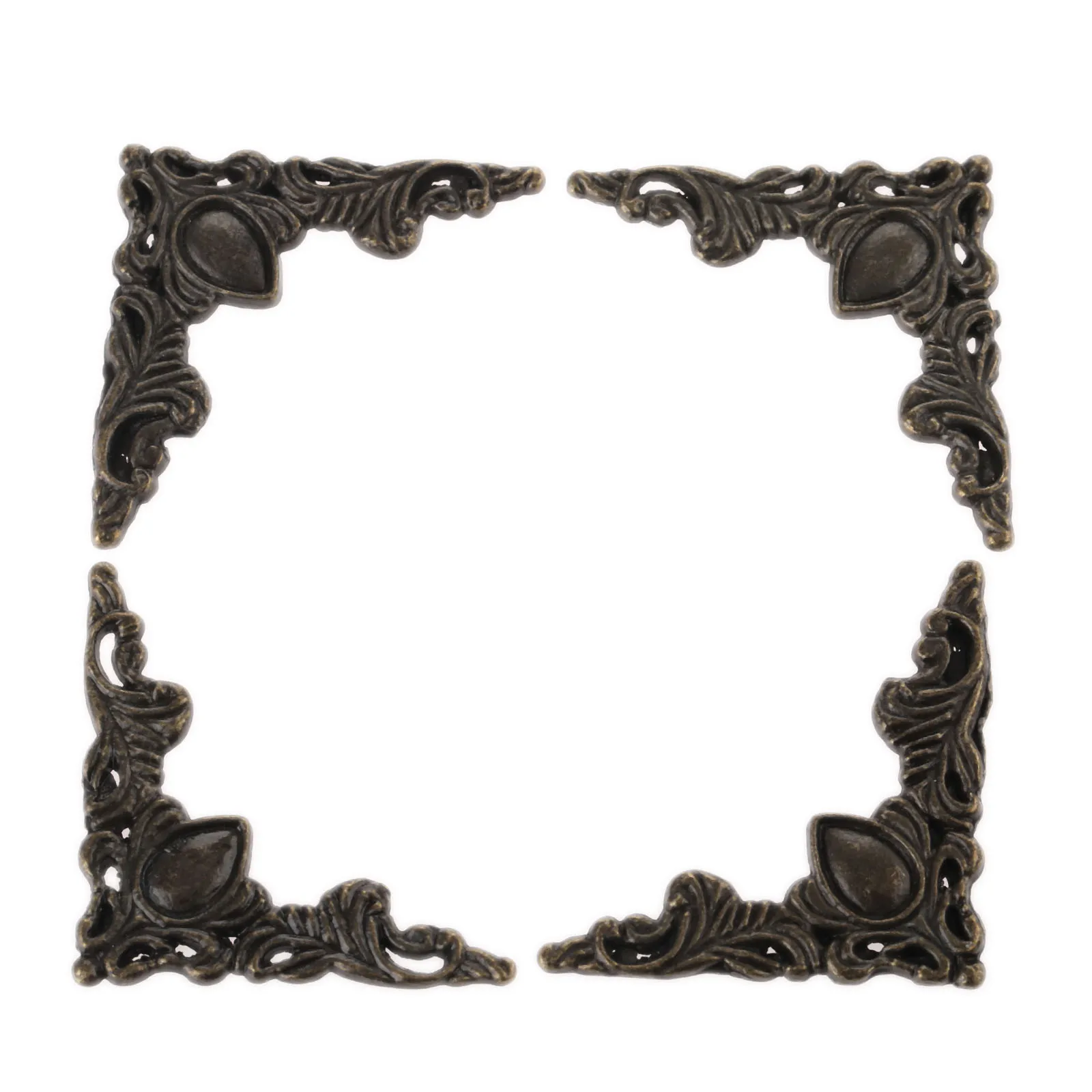 Мебельная фурнитура 4 шт. античный угловой кронштейн Подарочная коробка для