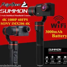 Feiyu Summon 3-Axis ручной шарнирный стабилизатор для камеры GoPro с 4K 1080P Экшн-камера 16 мега Пиксели 2,0 дюймовым HD монитором под управлением Дисплей