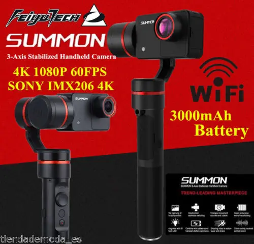 3-осевой Ручной Стабилизатор Feiyu Summon с экшн-камерой 4K 1080P 16 мегапикселей HD-дисплей 2