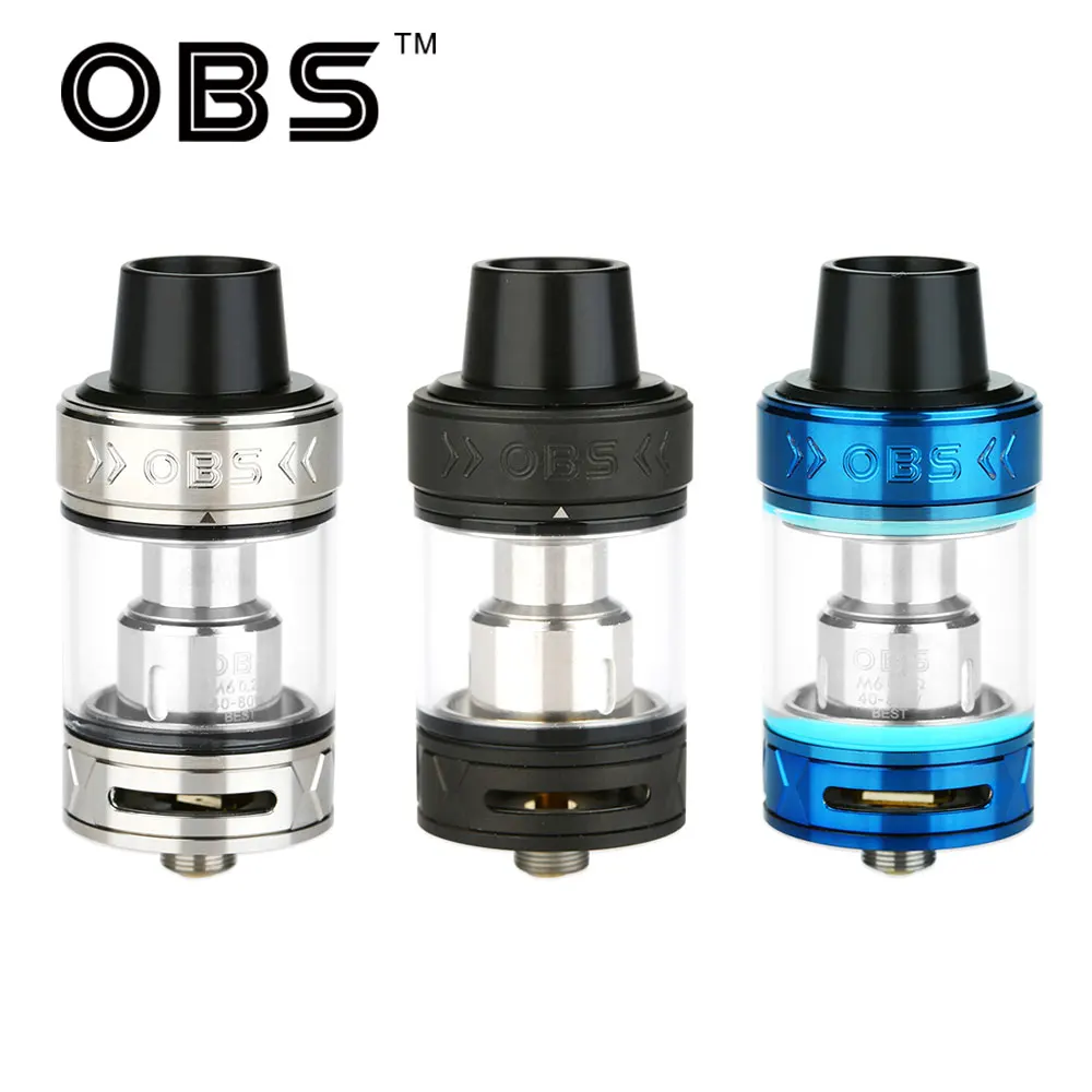 

Original OBS Damo Subohm Tank Atomizer 5ml Capacity with All-new M2 & M6 Coils Adjustable Bottom Airflow Vs Ijust S / Melo 4