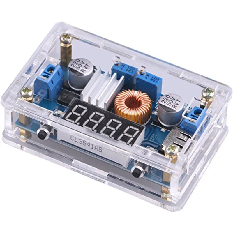 

5A Constant Voltage Constant Current Step-down Module LED Display Lithium Battery Charging (With Housing)