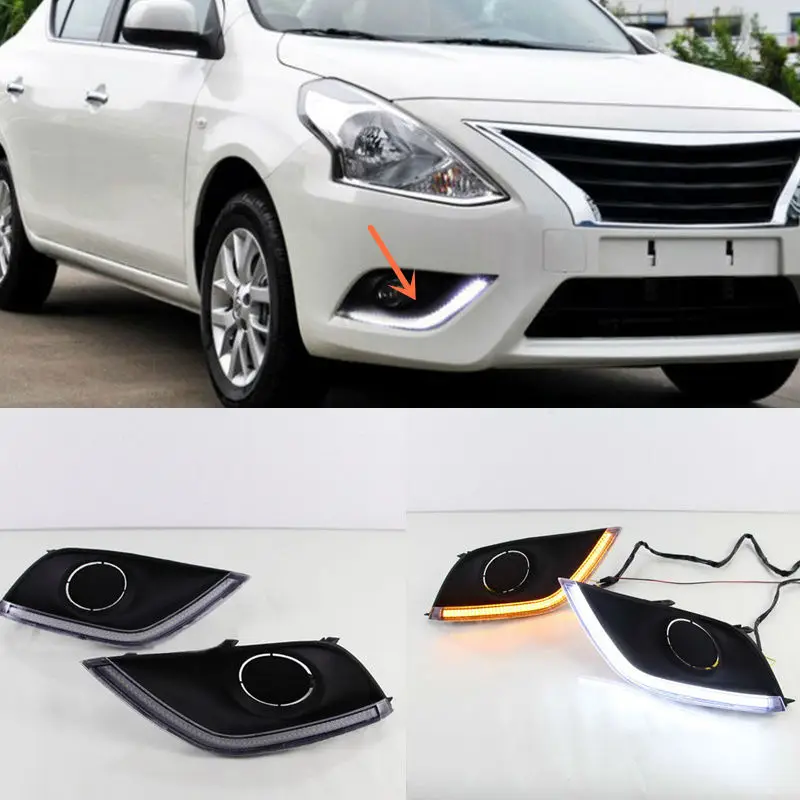 

2PCS LED Daytime Running Lights DRL LED Yellow Signal for NISSAN SUNNY VERSA