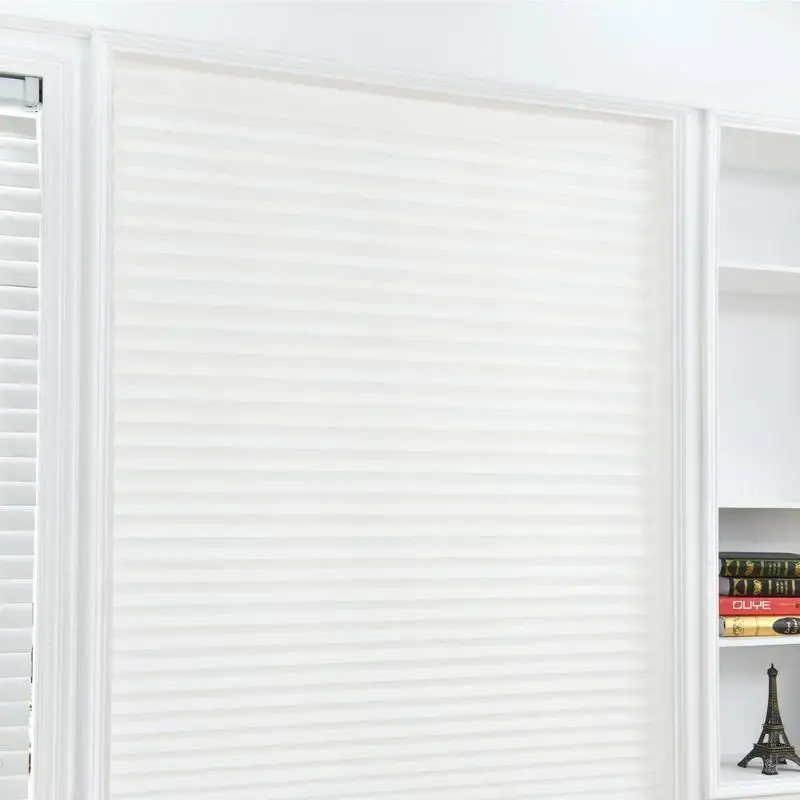 Self-Adhesive Pleated Blinds Half Blackout Windows Curtains for Bathroom Kitchen Balcony Shades  Home Textile Shutters