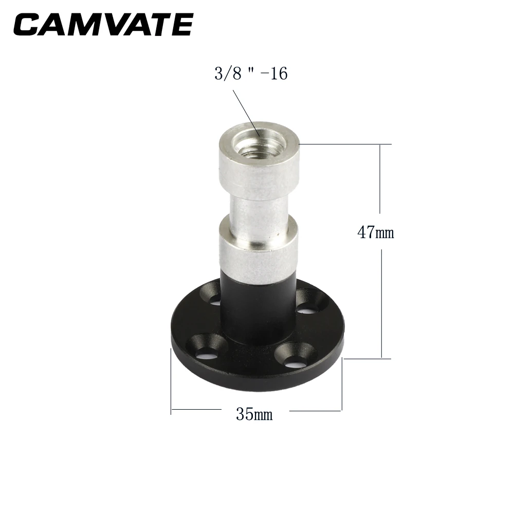 CAMVATE 벽/테이블/천장/연단 마운트베이스 지지대, 벽걸이 액세서리 지지용 3/8 -16 암나사 포함