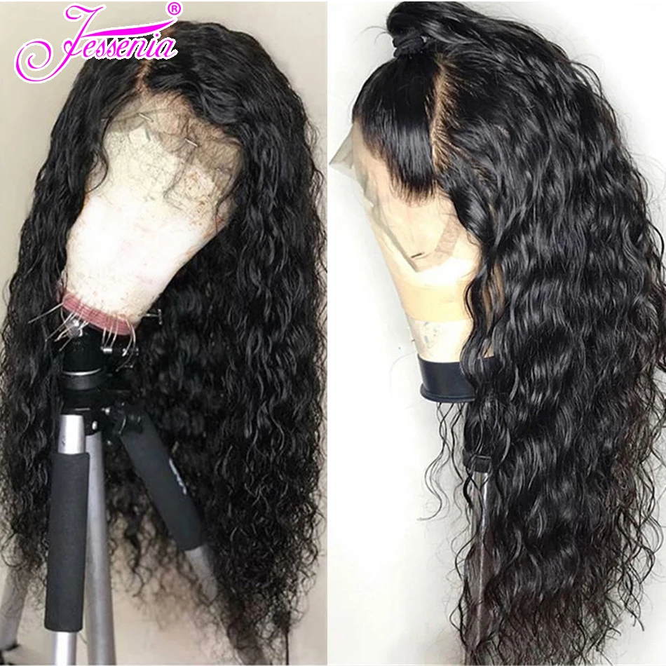 

150 Density Water Wave Wigs 13*4 Lace Frontal Wigs Pre Plucked With Baby Hair Remy Brazilian Short Lace Front Human Hair Wig