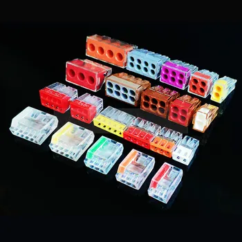 Conectores de cable Push-in, bloque de terminales de conexión de luz, 102/104/106 1